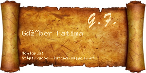 Góber Fatima névjegykártya